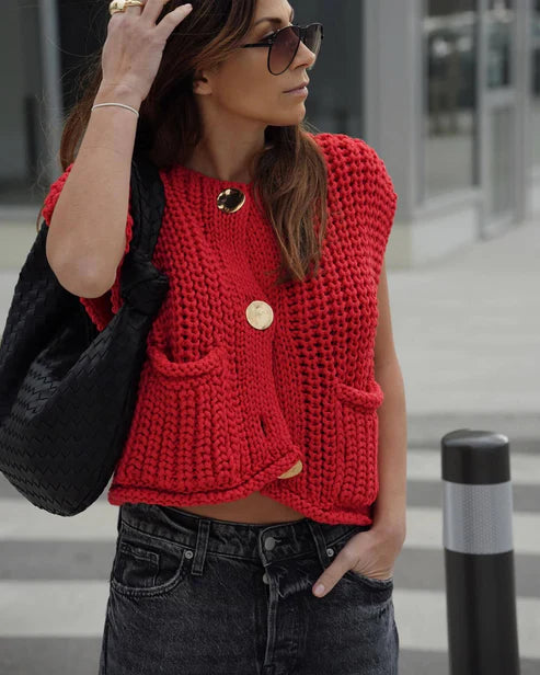 Knitted waistcoat
